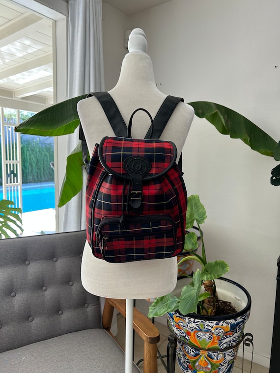 Red Tartan Plaid Backpack