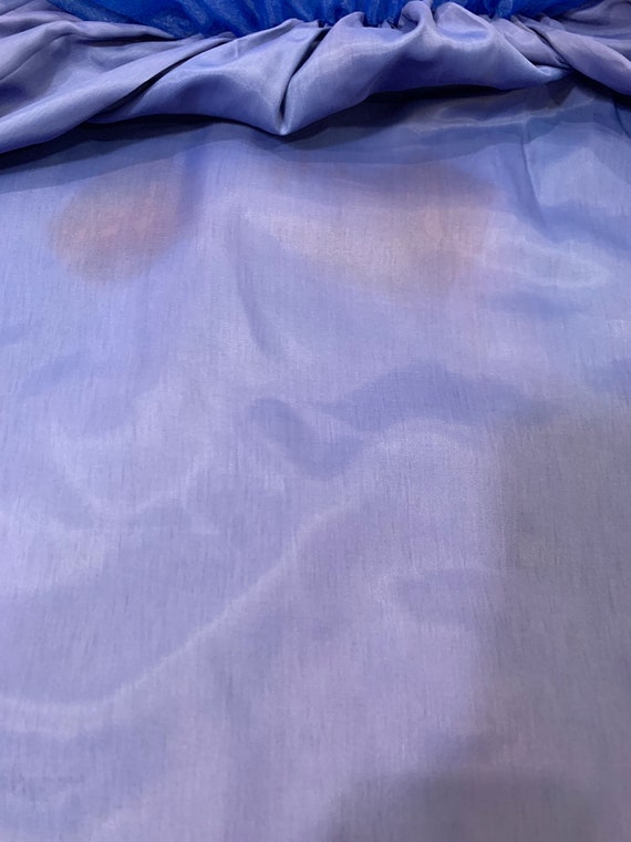 70’s Royal Blue Chiffon Tea Length Gown - image 8