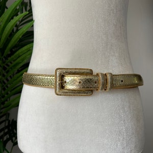 Gold Snake Skin Belt