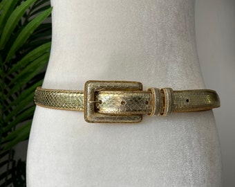 Gold Snake Skin Belt