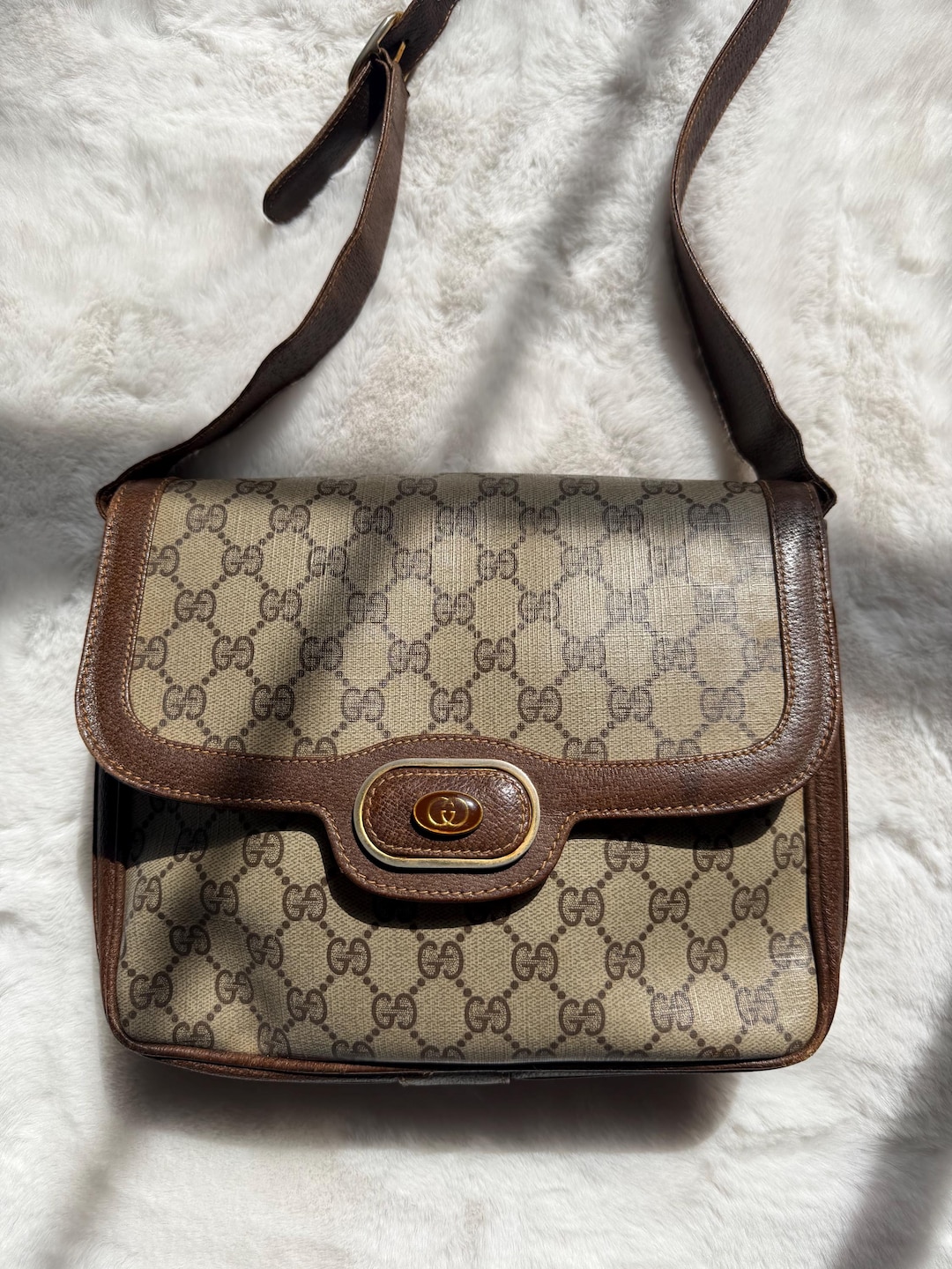Vintage Gucci Logo Bag - Etsy