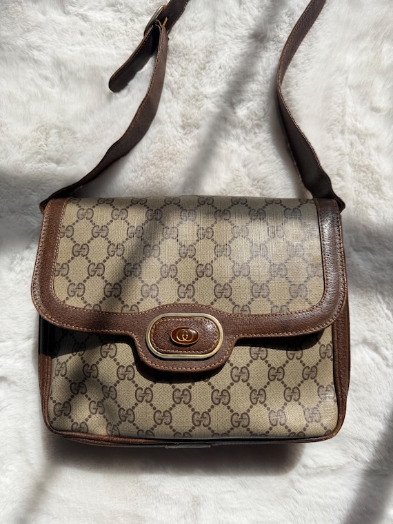 Vintage Gucci Logo Bag - Etsy