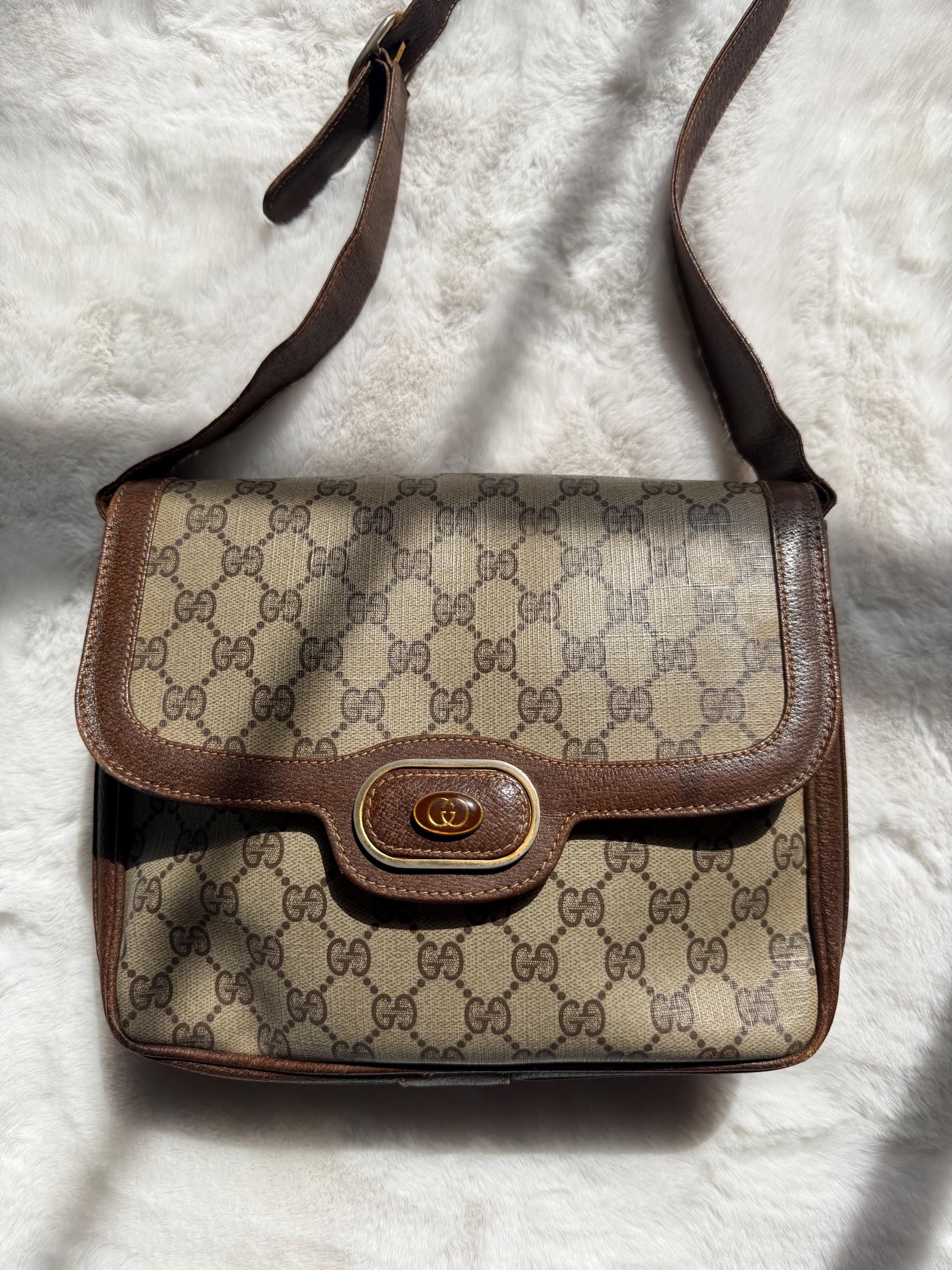 Vintage Gucci Logo Bag - Etsy
