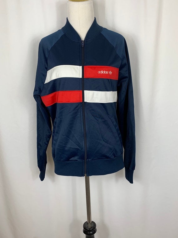 navy blue adidas track jacket