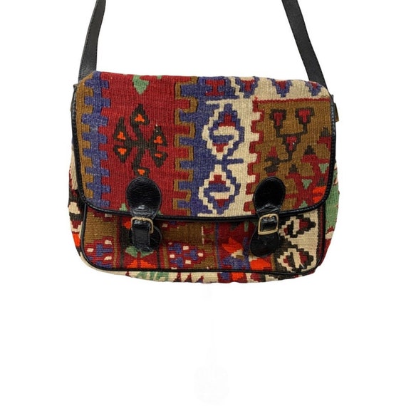 Grand sac en toile de jute Kilim, existe en 7 couleurs - Caravane