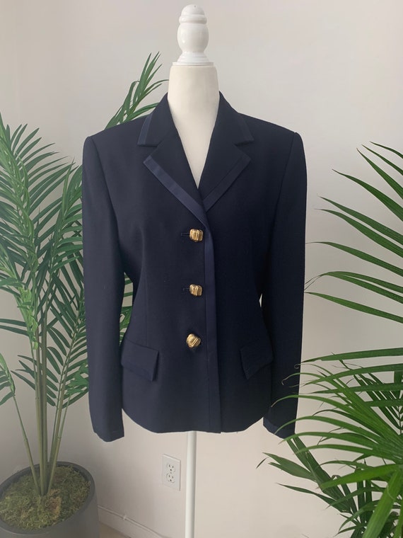 Aquascutum Navy Blue Suit Blazer - image 1