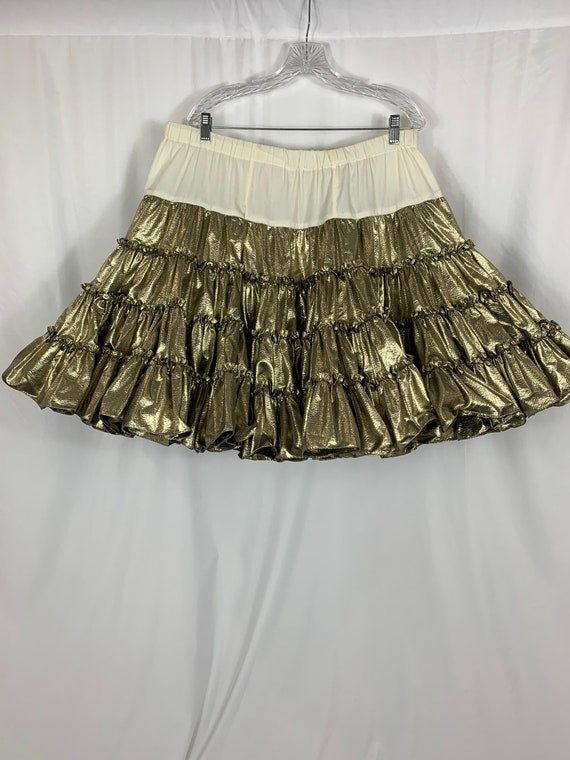 Vintage Plus Size Gold Circle Skirt