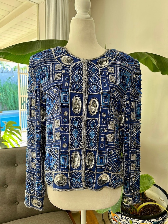 Beaded Silk Evening Jacket