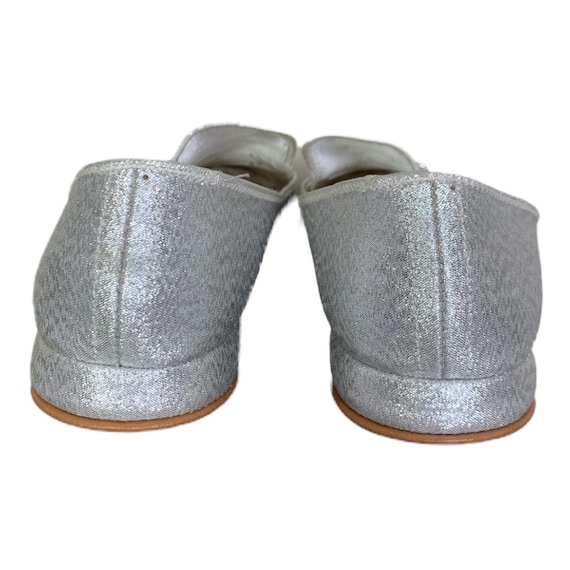 Silver Lamé Loafer Slipper - image 4