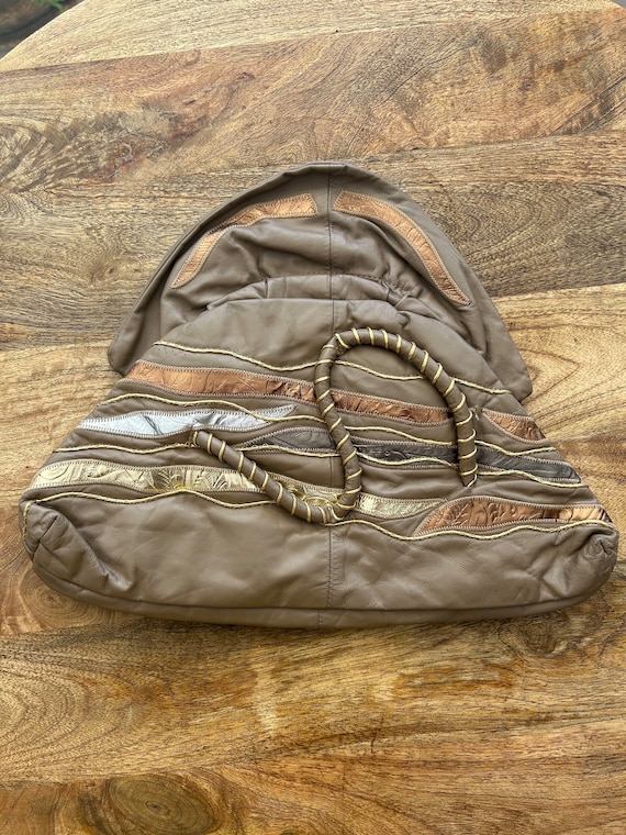 80's Leather Statement Bag - image 4