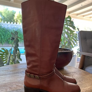 Brown Leather Riding Boots
