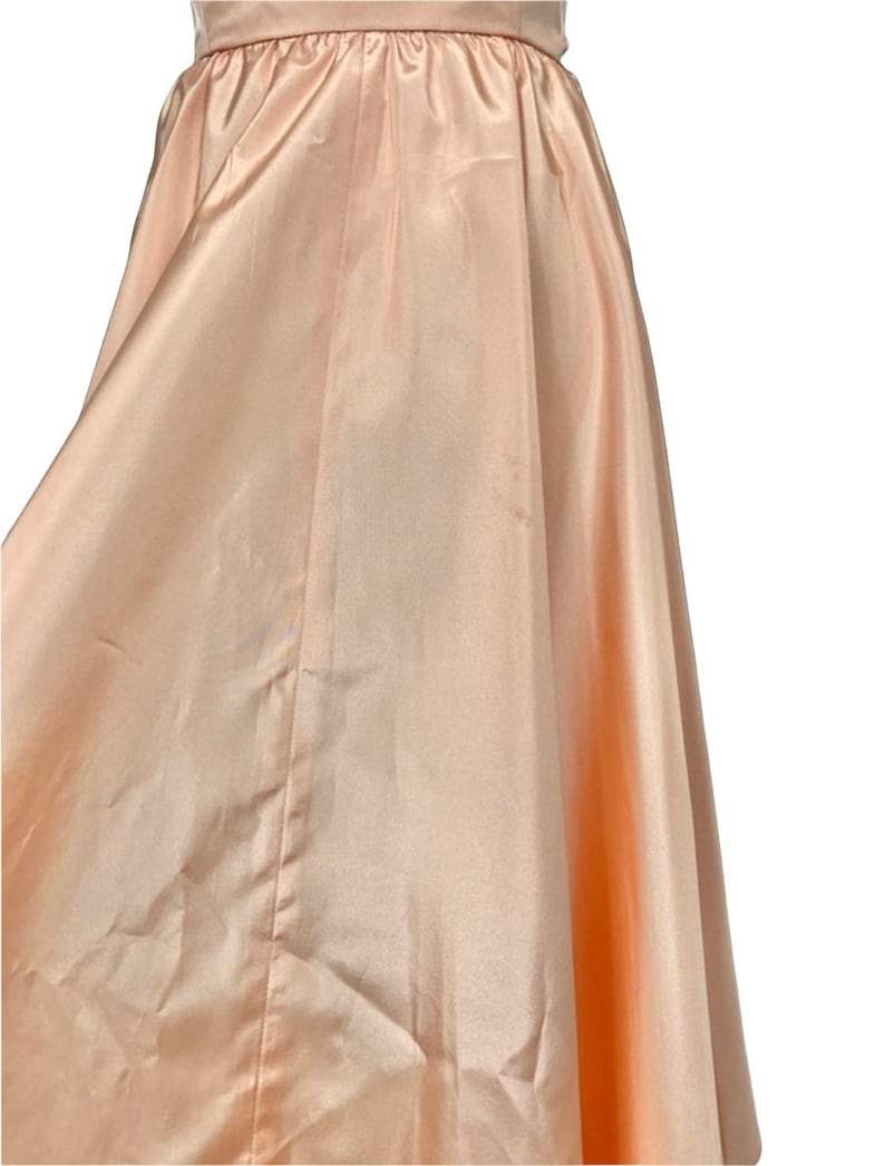 Vintage 70s Peach Cocktail Dress image 5