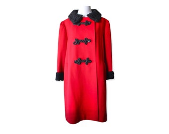 Persian Lamb Trimmed Wool Coat