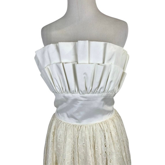 1950’s Ivory Tea Length Wedding Dress - image 3