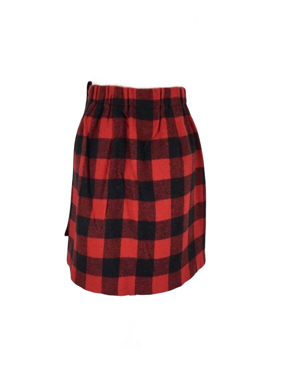 90’s Plaid Wrap Mini Skirt View 5