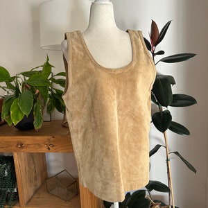 Vintage Suede Sleeveless Top