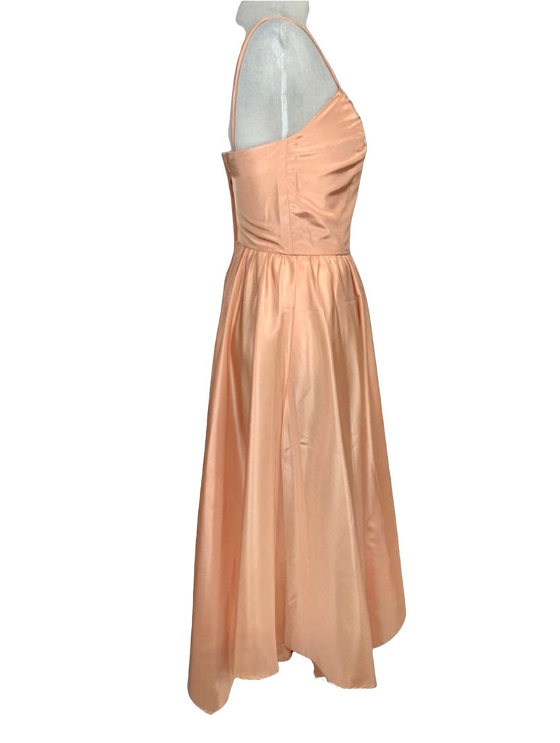 Vintage 70s Peach Cocktail Dress image 3