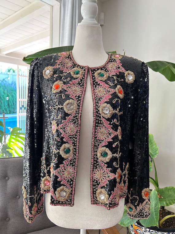 Vintage Beaded Evening Jacket - Etsy