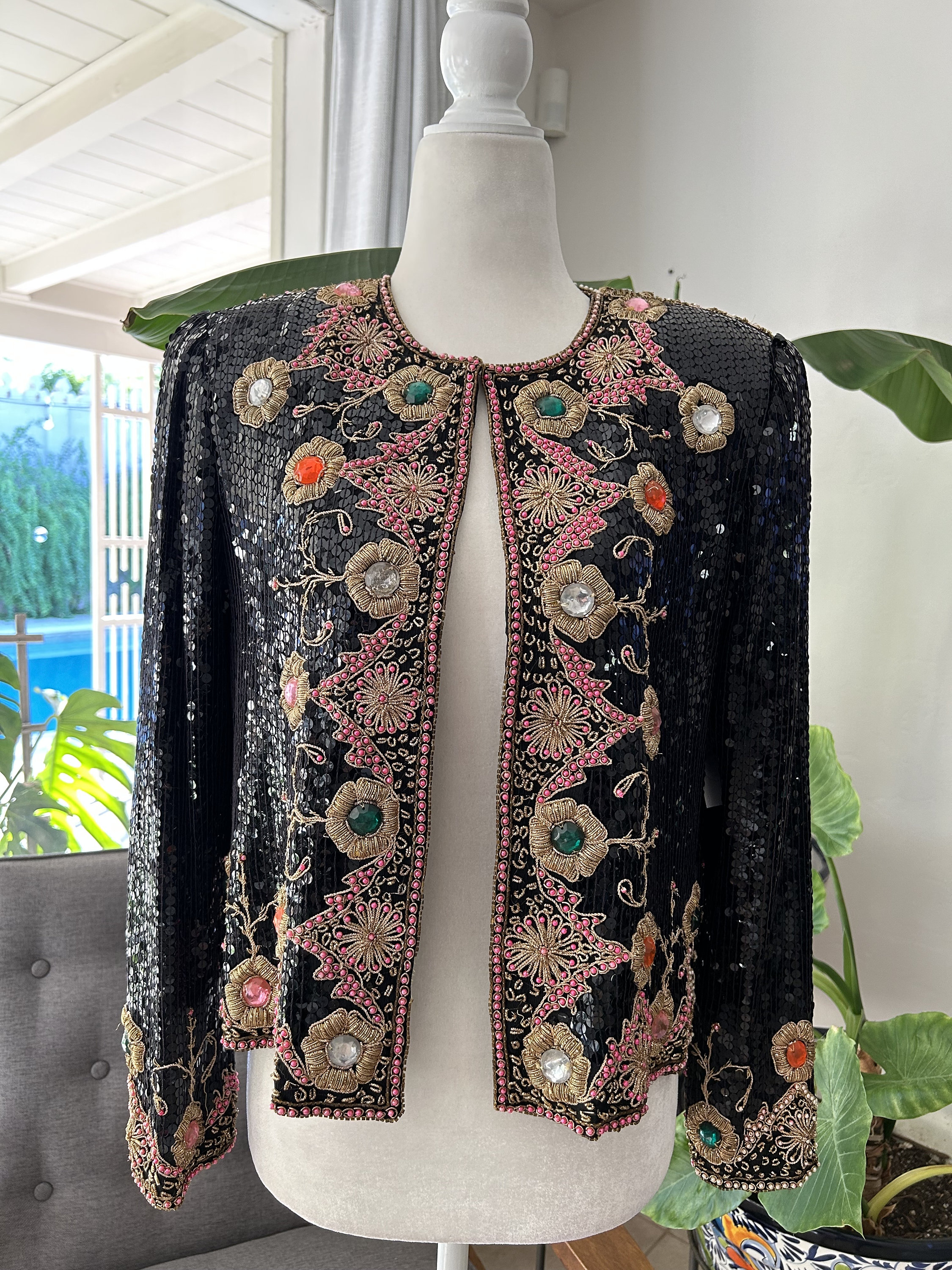 Vintage Beaded Evening Jacket - Etsy