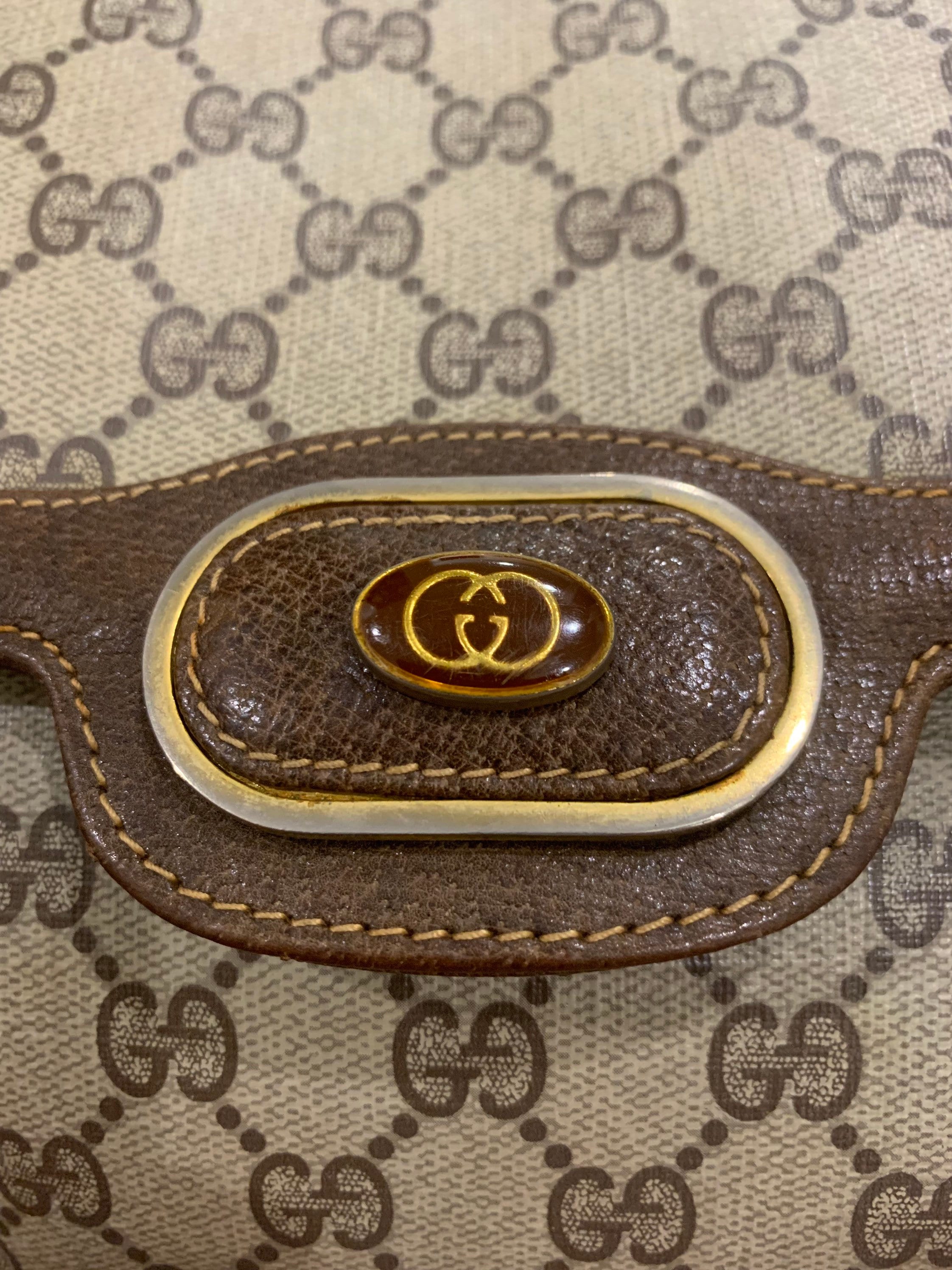 Vintage Gucci Logo Bag - Etsy