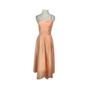 Vintage 70s Peach Cocktail Dress image 1