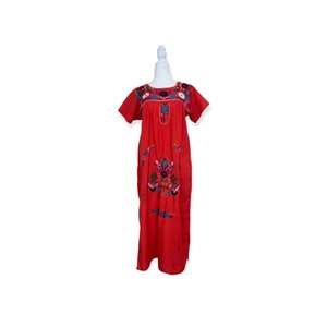 Vintage Embroidered Mexican Cotton Dress