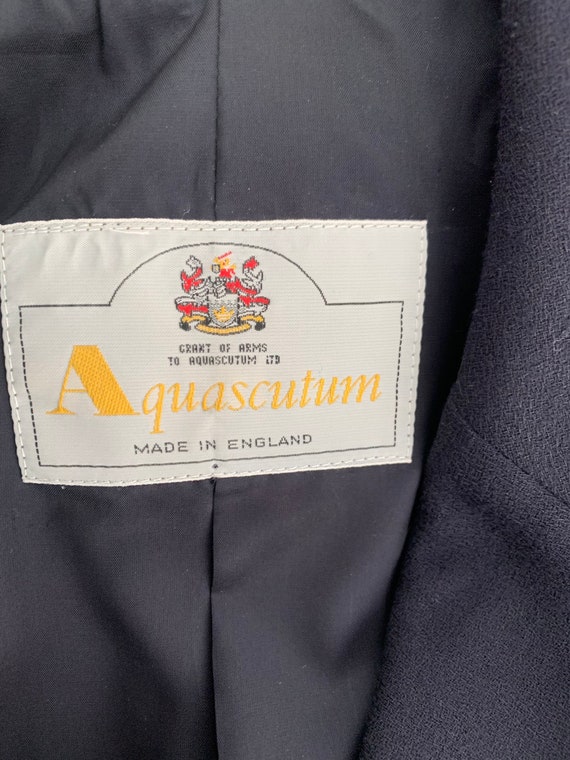 Aquascutum Navy Blue Suit Blazer - image 4