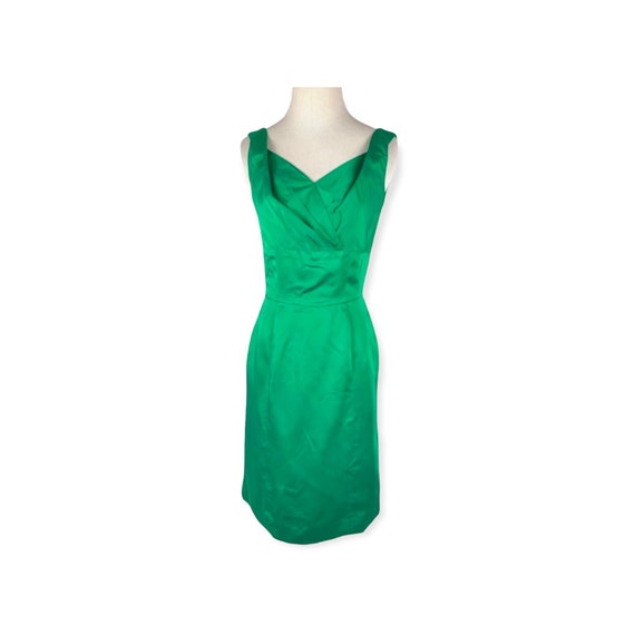 Vintage Emerald Green Silk Wriggle Dress - image 2