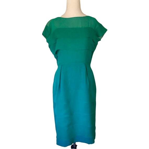 Emerald Green Silk Wriggle Dress - Gem