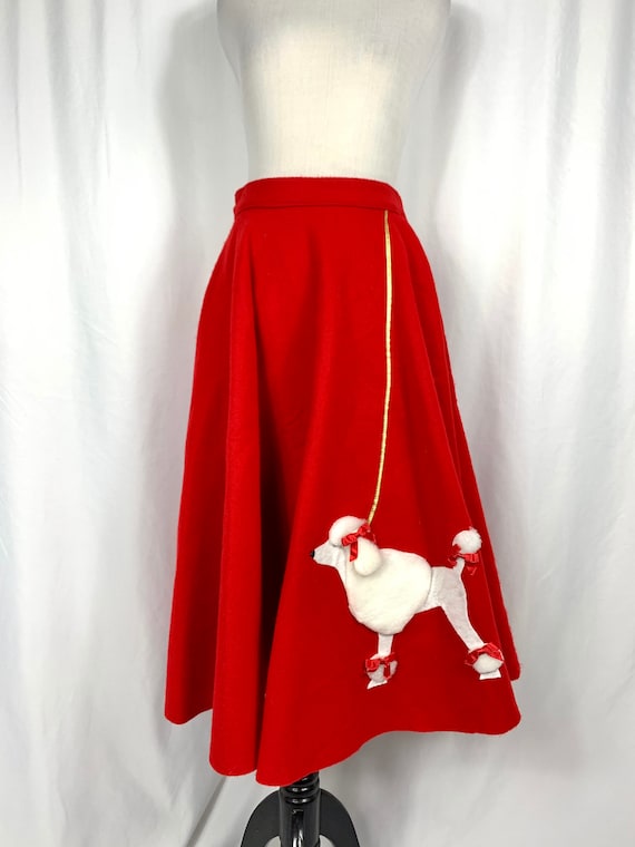 Vintage Cherry Red Poodle Skirt
