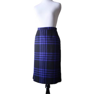 Valentino Plaid Wool Skirt