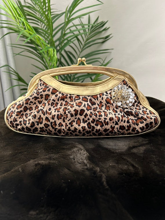 Y2K Beverly Feldman Leopard Print Handbag