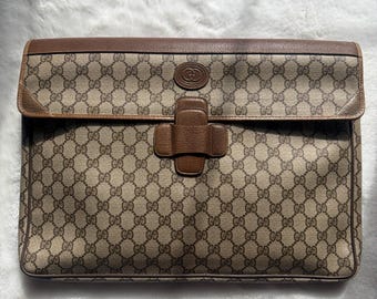 Gucci Vintage GG Logo Sherry Line Clutch Bag - Etsy