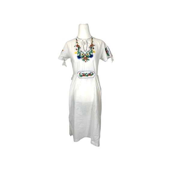 Vintage Indian Embroidered Cotton Dress - image 1