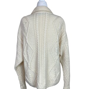 Vintage Irish Fisherman Style Cream Cardigan image 4