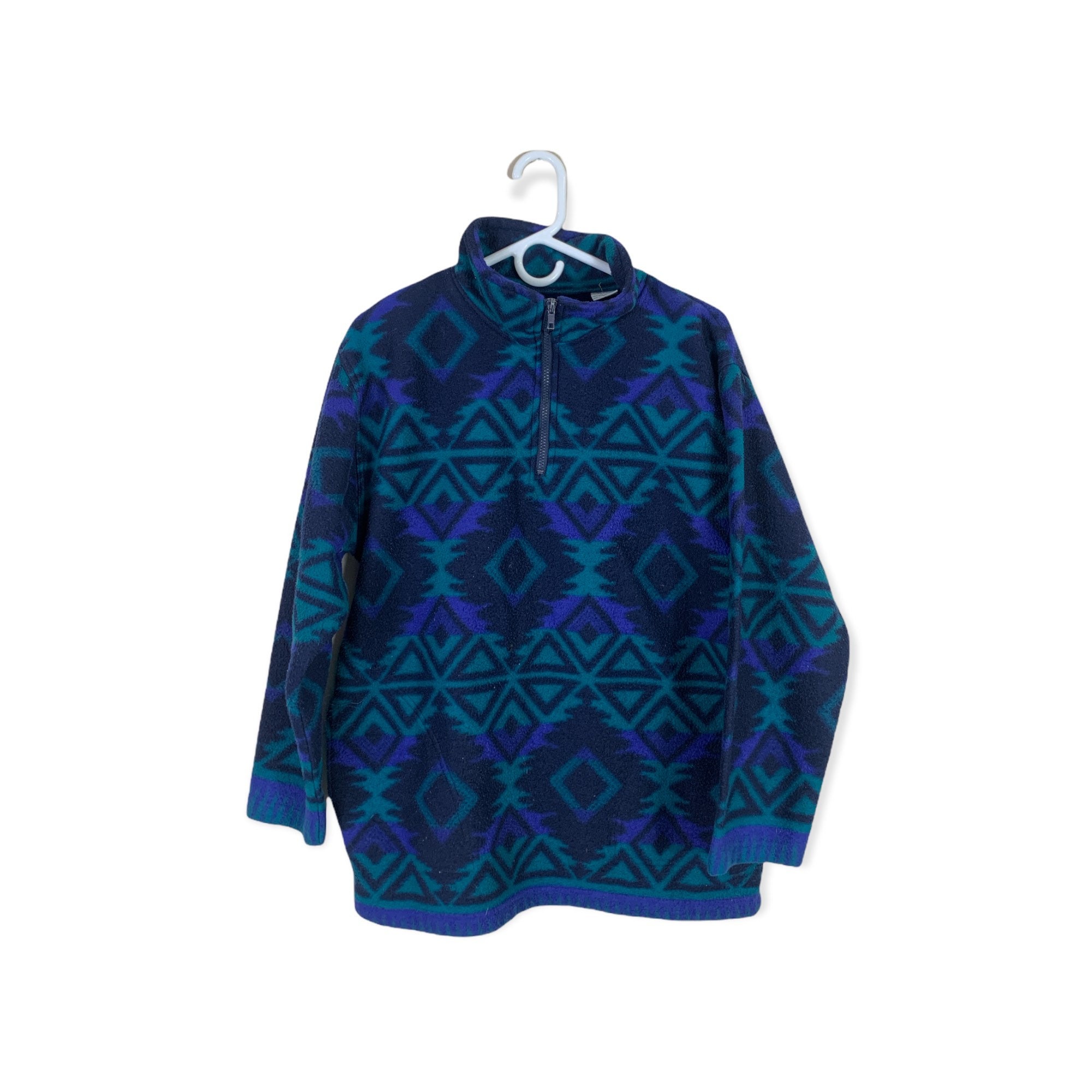 Vintage Tribal Print Fleece Pullover Etsy Hong Kong