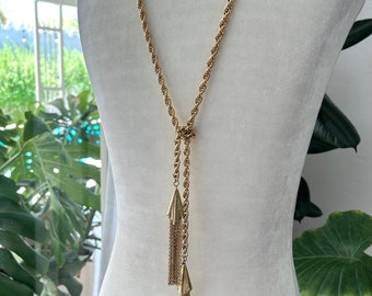 Vintage Monet Gold Rope Necklace