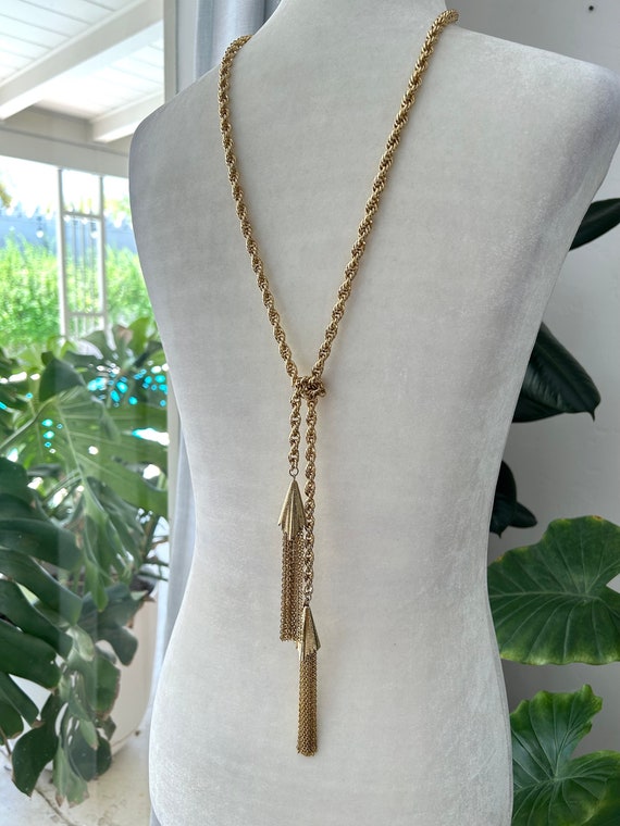 Vintage Monet Gold Rope Necklace