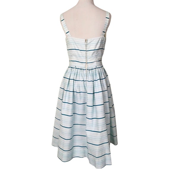 Vintage Striped Fit & Flare Sun Dress - image 4