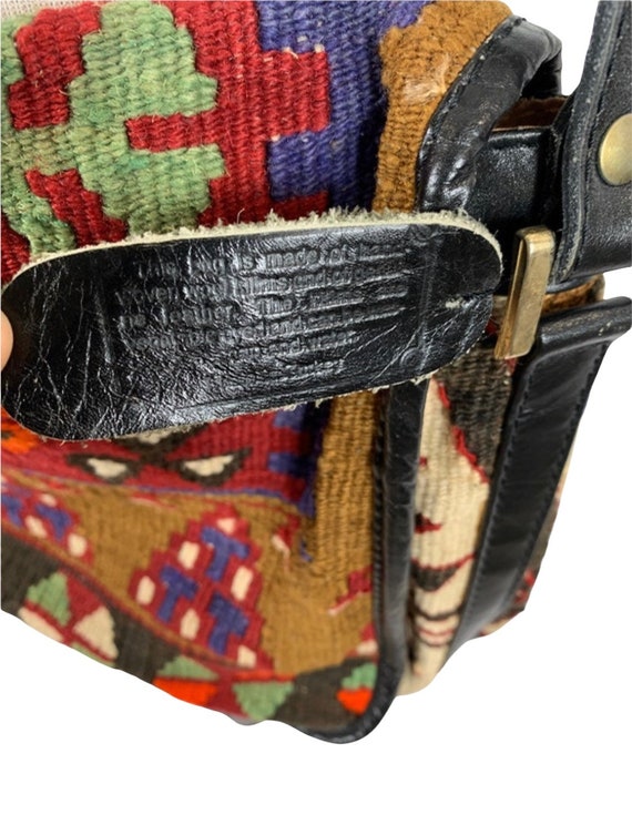 Vintage Kilim Belt Medium Size Kilim Leather Belt Unique 