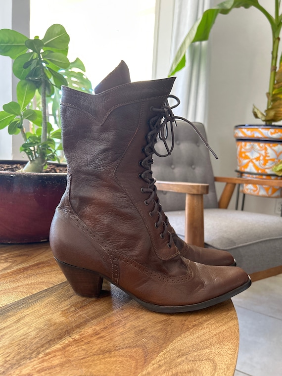 Oak Tree Farms Victorian Lace up Boot