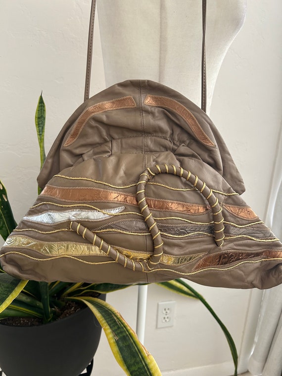 80's Leather Statement Bag - image 2