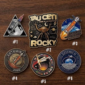 Lunar Mission Pin, Return To Moon 2026 Button, Retro Space Badge, Astronomy Lover Gift, Rocket Launch Backpack Accessory