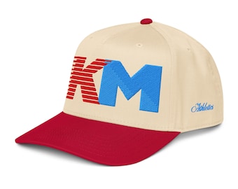 KM Athletics Club Cap – Embroidered 90s Sport Style Snapback Hat