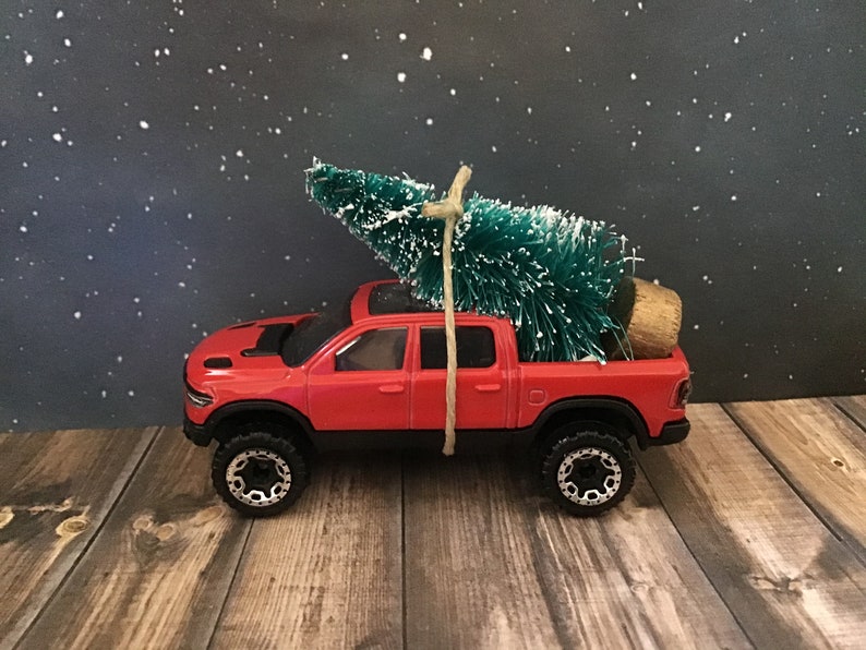 Dodge Ram Truck Carrying Christmas Tree 2020 Red Dodge Ram | Etsy