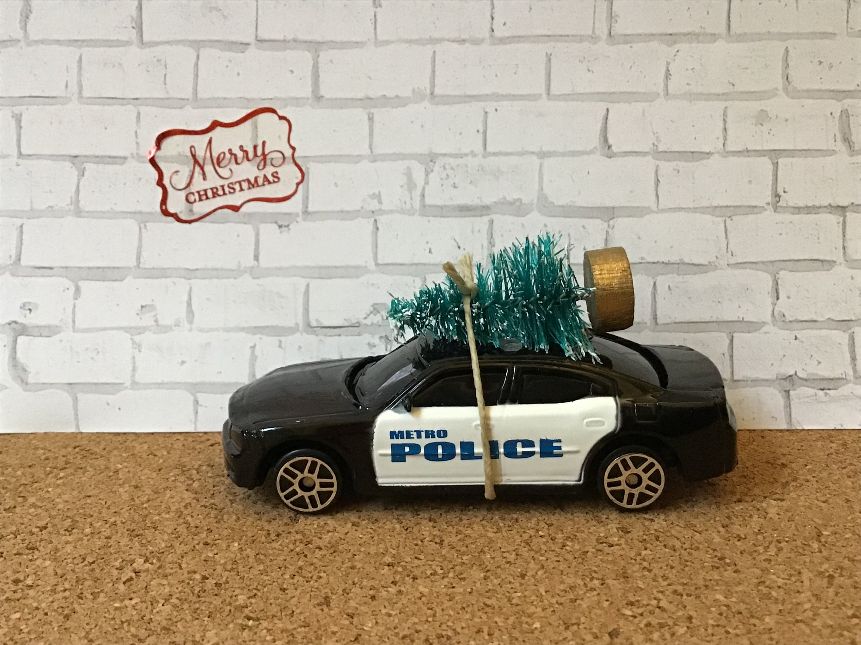 Police Car Carrying Christmas Treepolice Car Christmas Etsy UK