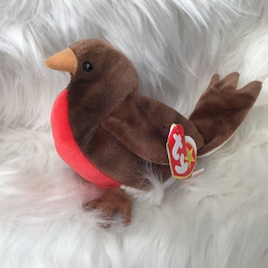 Vintage Beanie Baby Early New Ty Early Beanie Baby, Robin Stuffed Toy,Ty Beanie Baby