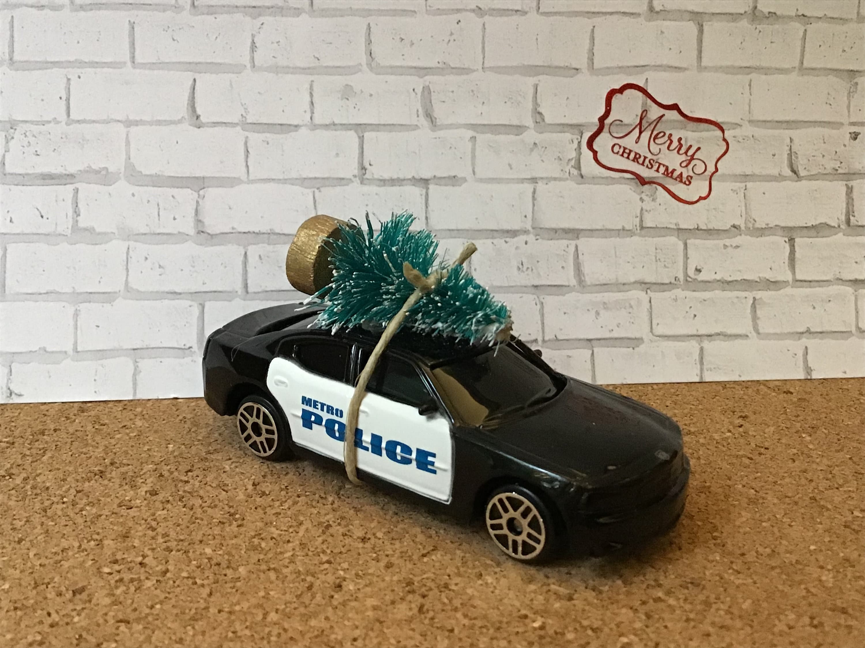 Police Car Carrying Christmas Treepolice Car Christmas Etsy UK