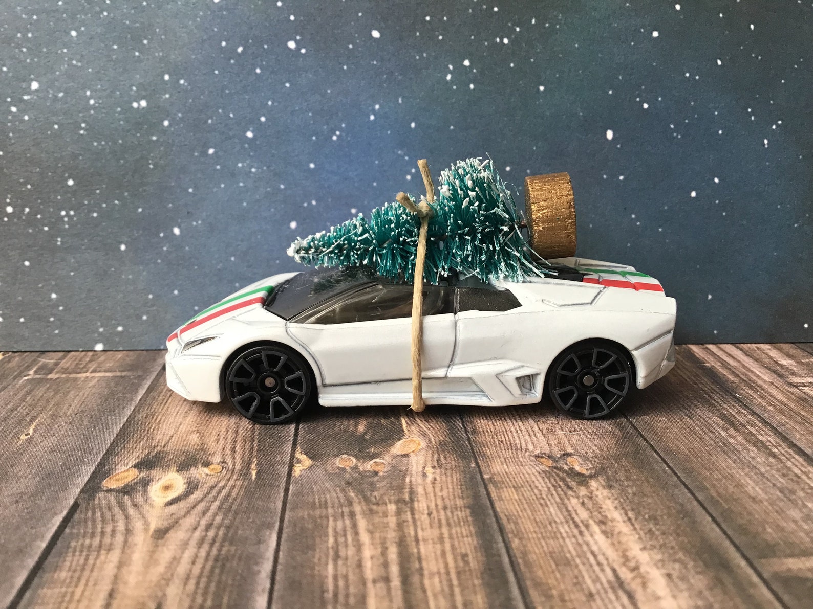 Carrying Christmas Tree White Car Etsy