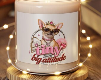 Chihuahua Sojakerze, „Dazzling Attitude“, 255 g Duftwachs (Duft wählbar)